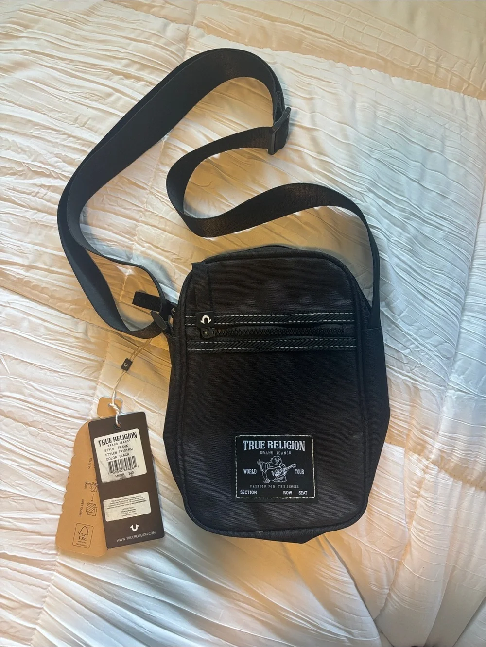 True Religion Black Small Crossbody Shoulder Bag